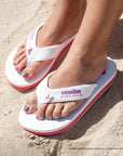 ROXY x HAWAIIAN AIRLINES FLIP FLOP - WHT