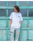 スティッチサガラ刺繍Tシャツ - WHT