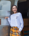 サーフドッグアーチ長袖Tシャツ - WHT