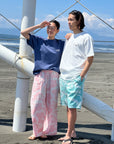 スティッチアーチプリントTシャツ - NVY