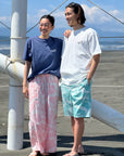 スティッチアーチプリントTシャツ - NVY