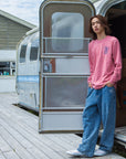 サーフドッグアーチ長袖Tシャツ - PNK