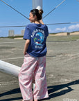 スティッチアーチプリントTシャツ - NVY