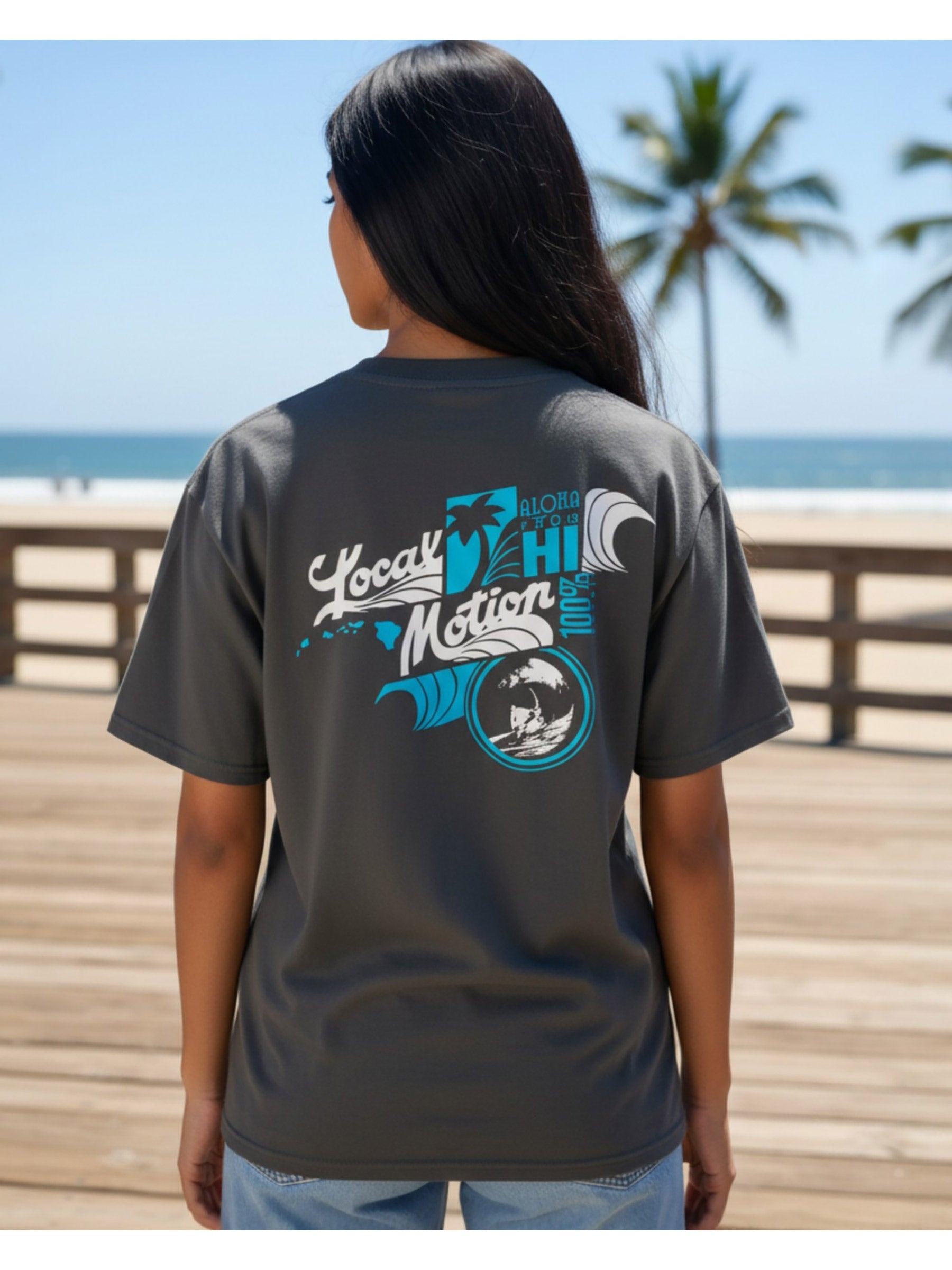 ステッチ＆ロゴプリントTシャツ - CHA – ローカルモーション公式