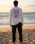オブロング長袖Tシャツ - WHT