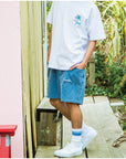 カットデニムショートパンツ - DNM