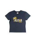 パームアロハプリントTシャツ - NVY