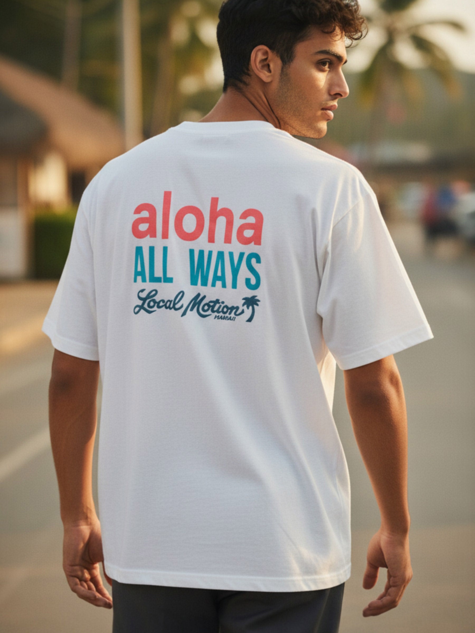 アロハオールウェイズステッチTシャツ - WHT – ローカルモーション公式