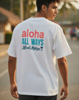 アロハオールウェイズステッチTシャツ - WHT