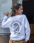 サーフドッグアーチ長袖Tシャツ - WHT