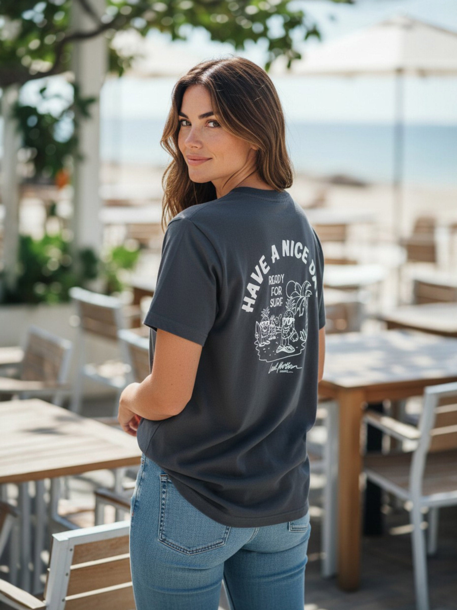 AP STUDIO 6397 SURF Tシャツ グレー アパルトモン GULF COAST SPORTSWEAR】SPOKAN FALLS T-sh（Tシャツ/カットソー）｜AP