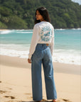 サークルロゴ長袖Tシャツ - WHT