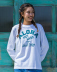アロハアーチ長袖Tシャツ - WHT