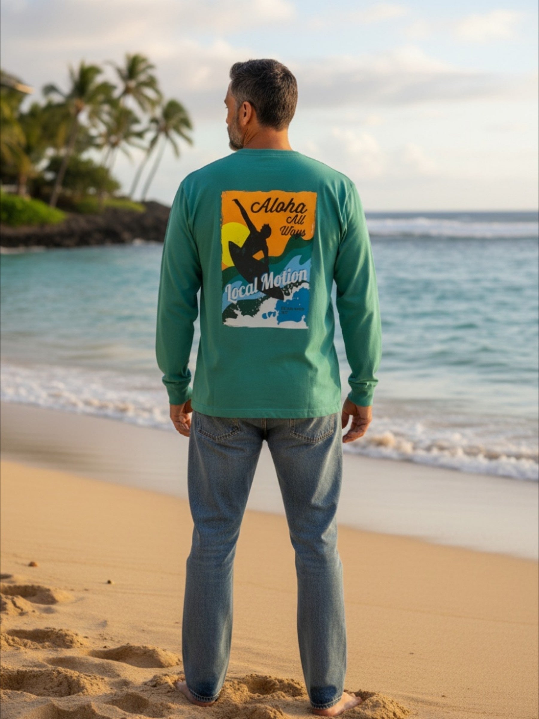 サーフレトログラフィック長袖Tシャツ - MNT – ローカルモーション公式