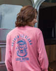 サーフドッグアーチ長袖Tシャツ - PNK