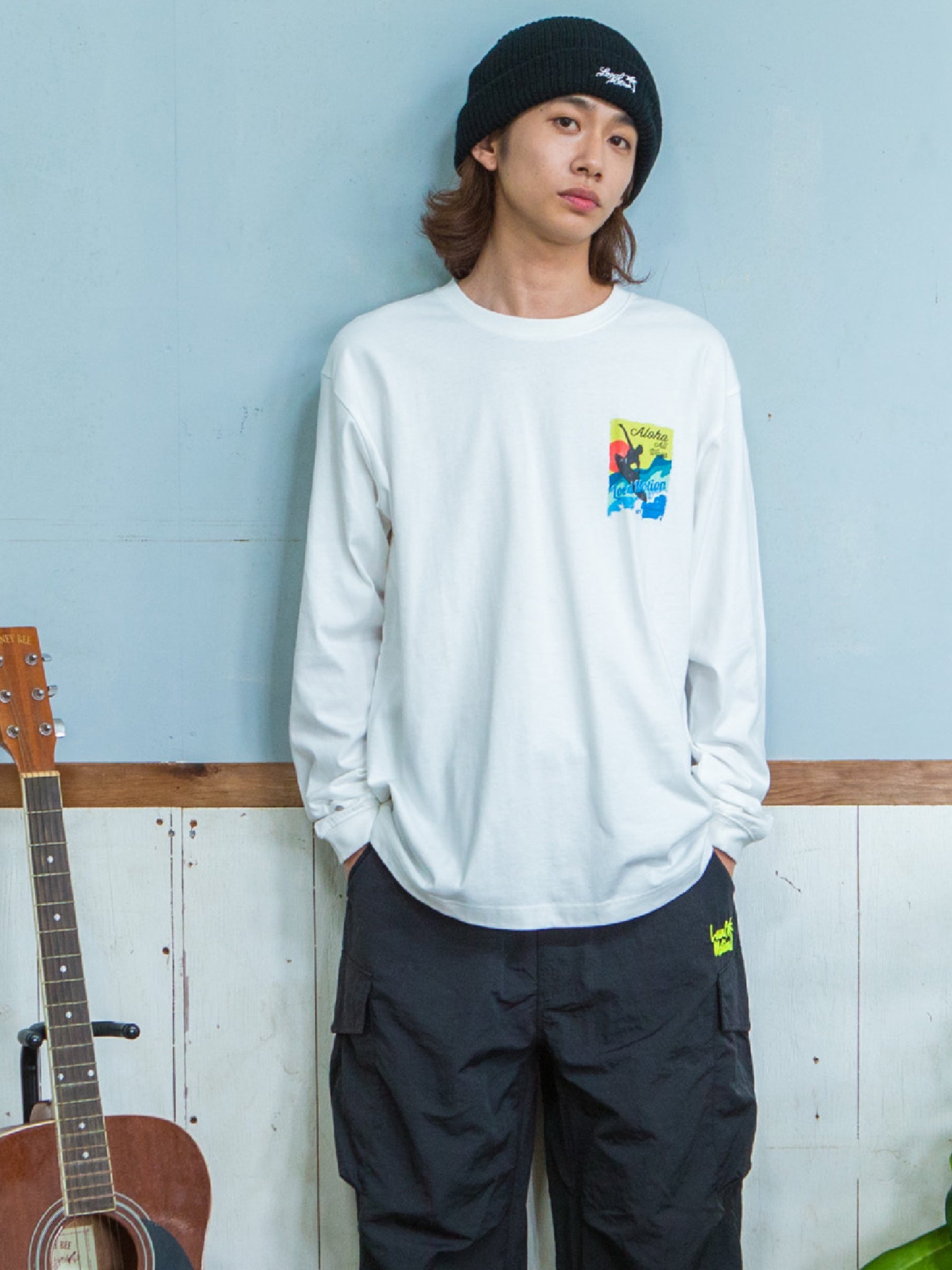 サーフレトログラフィック長袖Tシャツ - WHT – ローカルモーション公式