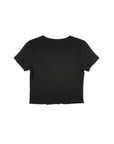 ランダムリブフィットTシャツ - BLK