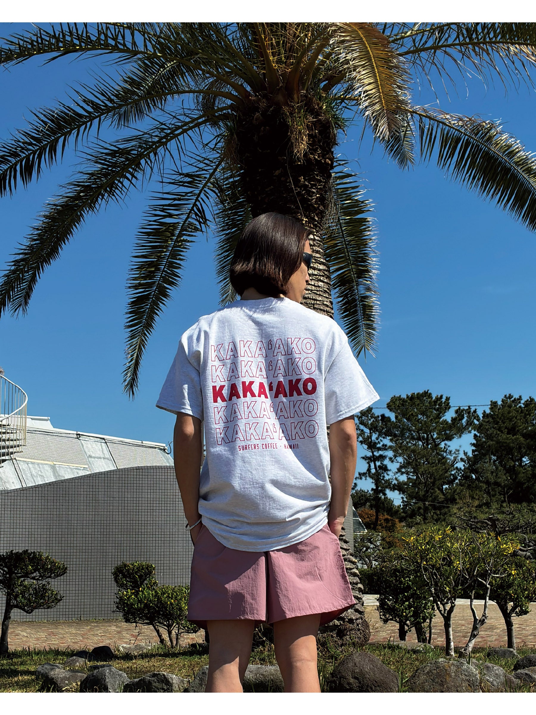 SURFERS COFFEExLOCALMOTION Tシャツ カカアコ - ASH – ローカル