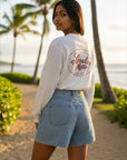 ニューオーバル 長袖Tシャツ - WHT