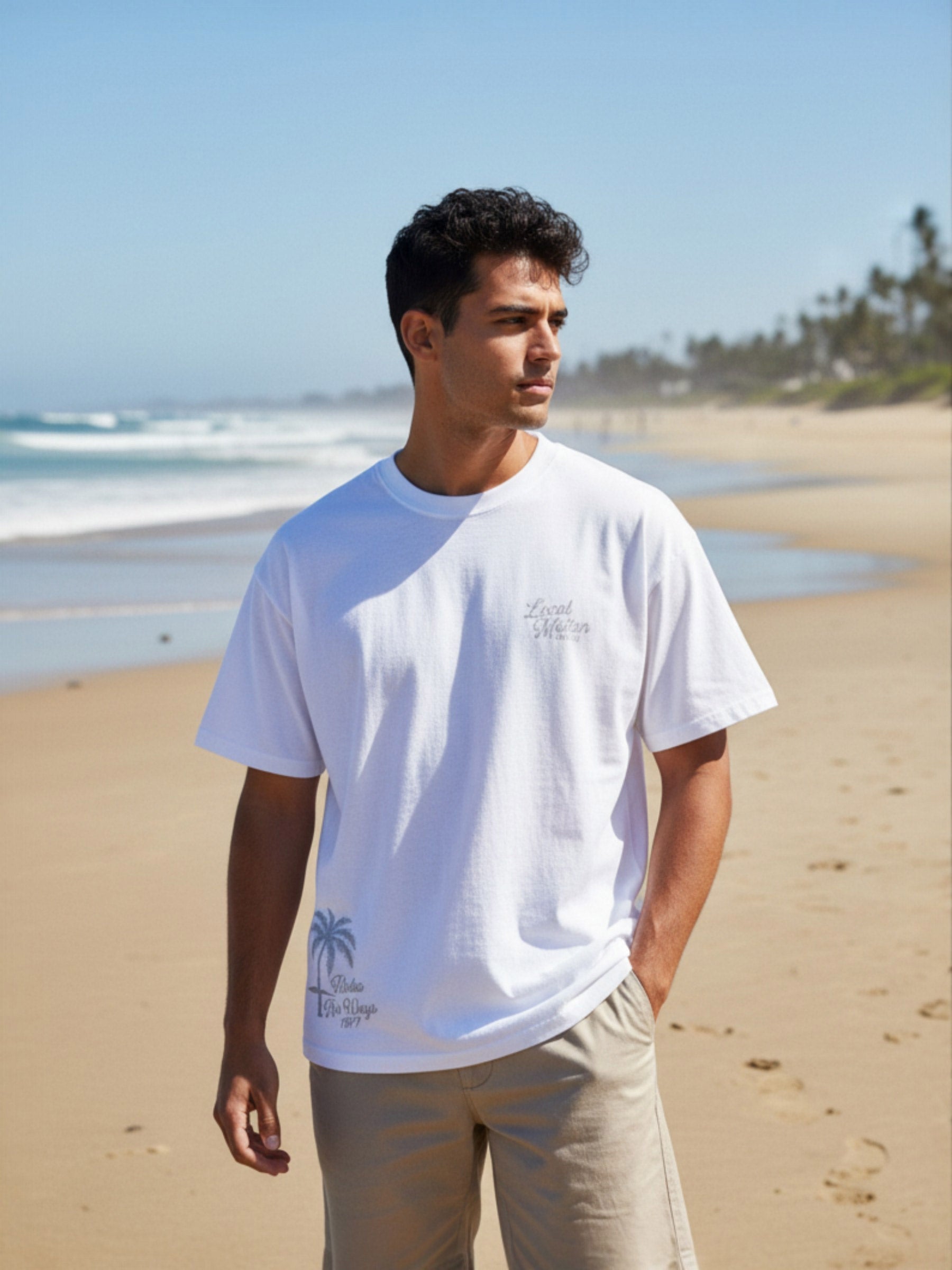 スラブ刺繍Tシャツ - WHT – ローカルモーション公式オンラインストア