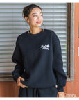 スティッチ刺繍スウェット - BLK