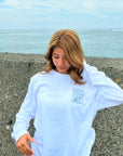 オブロング長袖Tシャツ - WHT