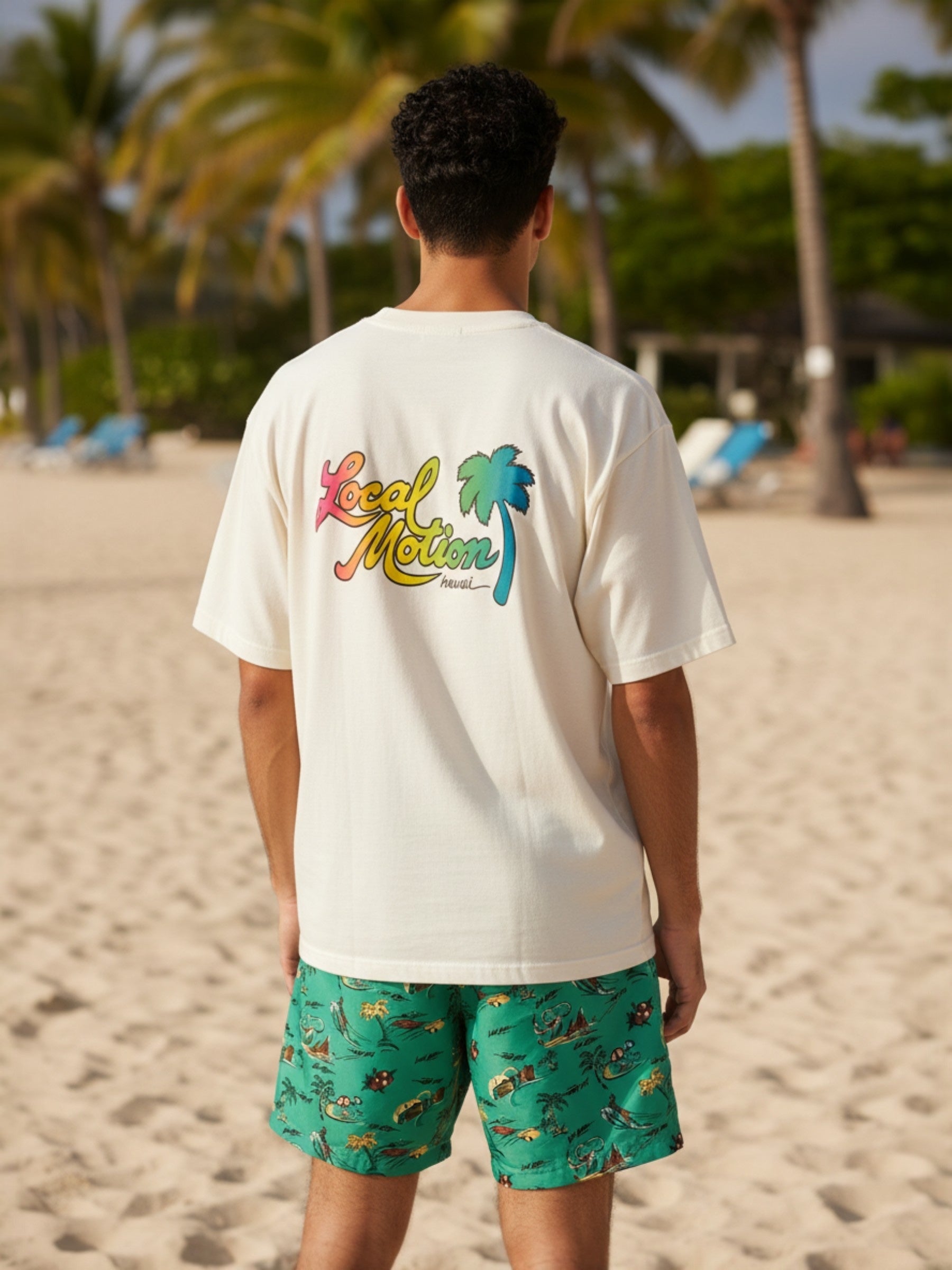 【希少品】AKTR アロハ柄　ショーツ　M アロハ柄ハイブリッドショーツ - MINT – ローカルモーション公式