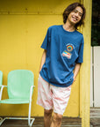 バス柄切リ貼リワッペンTシャツ