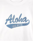 アロハデニム貼り付けTシャツ - WHT
