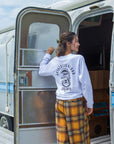 サーフドッグアーチ長袖Tシャツ - WHT