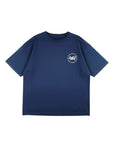 サークルデニム貼り付けTシャツ - NVY