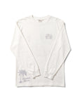 スラブ刺繍ロングTシャツ - WHT