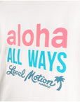 アロハオールウェイズステッチTシャツ - WHT