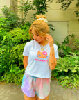 KITTY クロップドTシャツ 日焼けドット-フェイス - WH