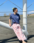スティッチアーチプリントTシャツ - NVY