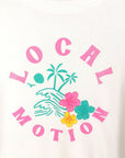 ラメプリントフライスミニ長袖Tシャツ - WHT