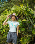 パームアロハプリントTシャツ - WHT