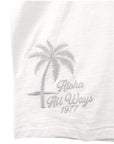 スラブ刺繍Tシャツ - WHT