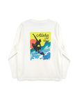 サーフレトログラフィック長袖Tシャツ - WHT