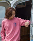 サーフドッグアーチ長袖Tシャツ - PNK