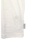 ハイビスカス刺繍スラブTシャツ - WHT