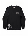 スラブ刺繍ロングTシャツ - BLK