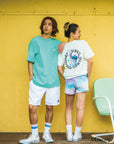 スティッチサークルプリントTシャツ