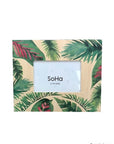 wooden frame Tropical Leaves