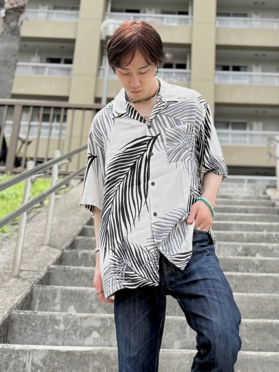 麻レーヨンシャツ