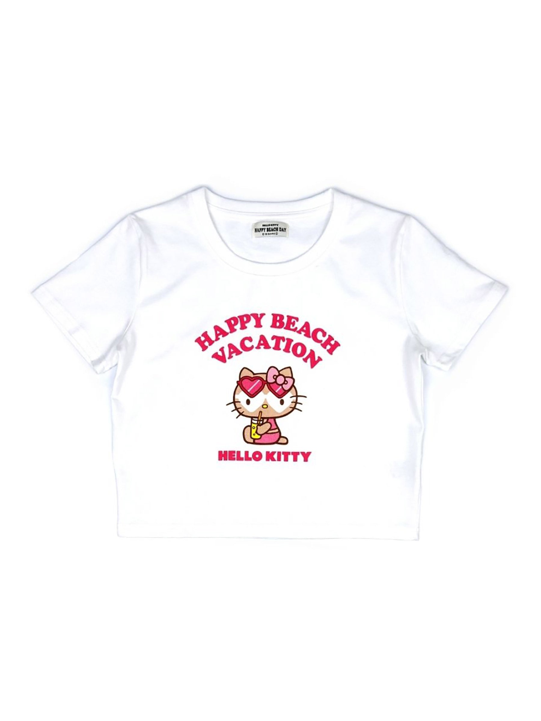 クロップドTシャツ KITTY WHT