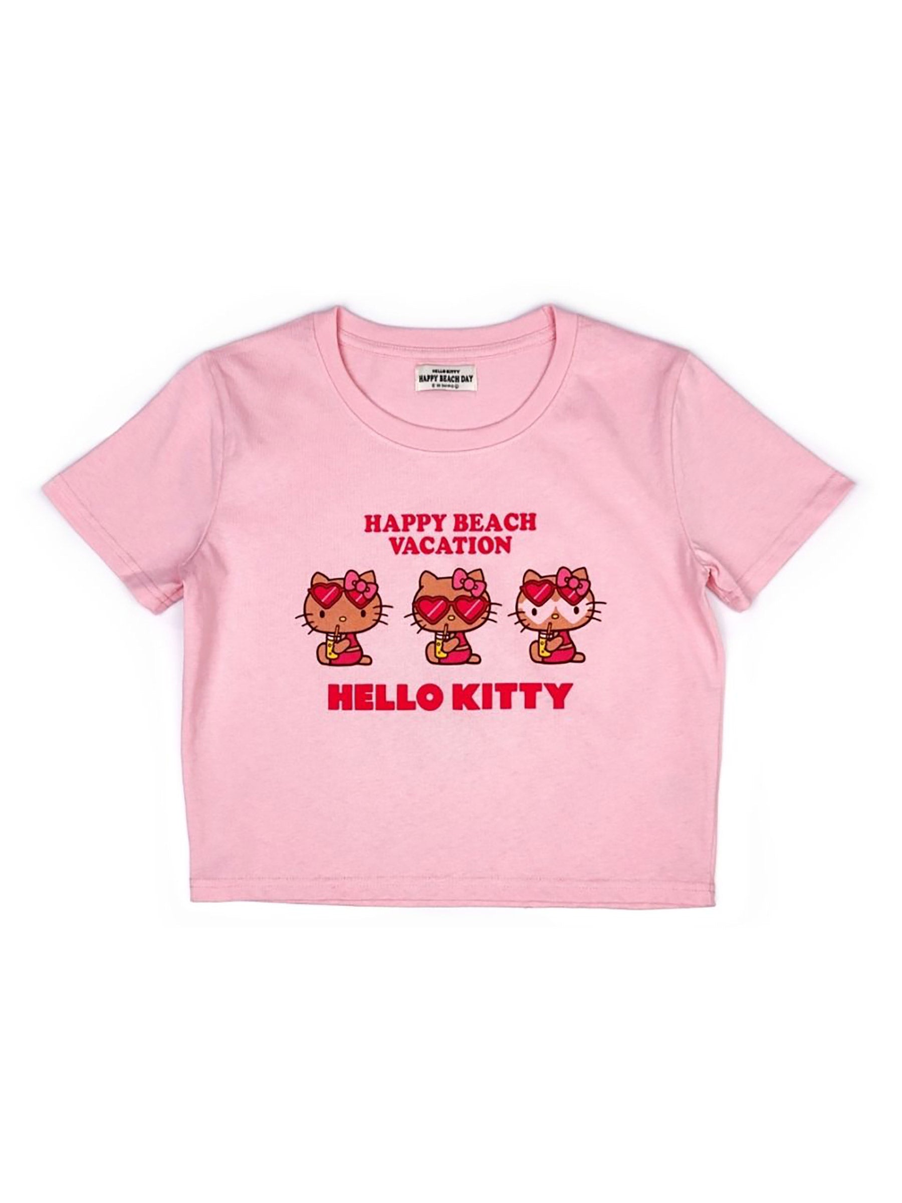 クロップドTシャツ KITTY PNK
