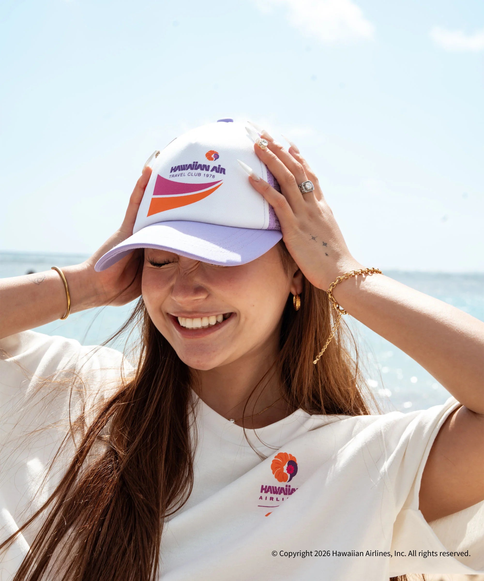 ♪新品　ハワイアンエアライン　タグアロハコラボ　ハット ROXY x HAWAIIAN AIRLINES CAP - LIL – ローカルモーション公式