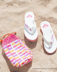 ROXY x HAWAIIAN AIRLINES FLIP FLOP - WHT