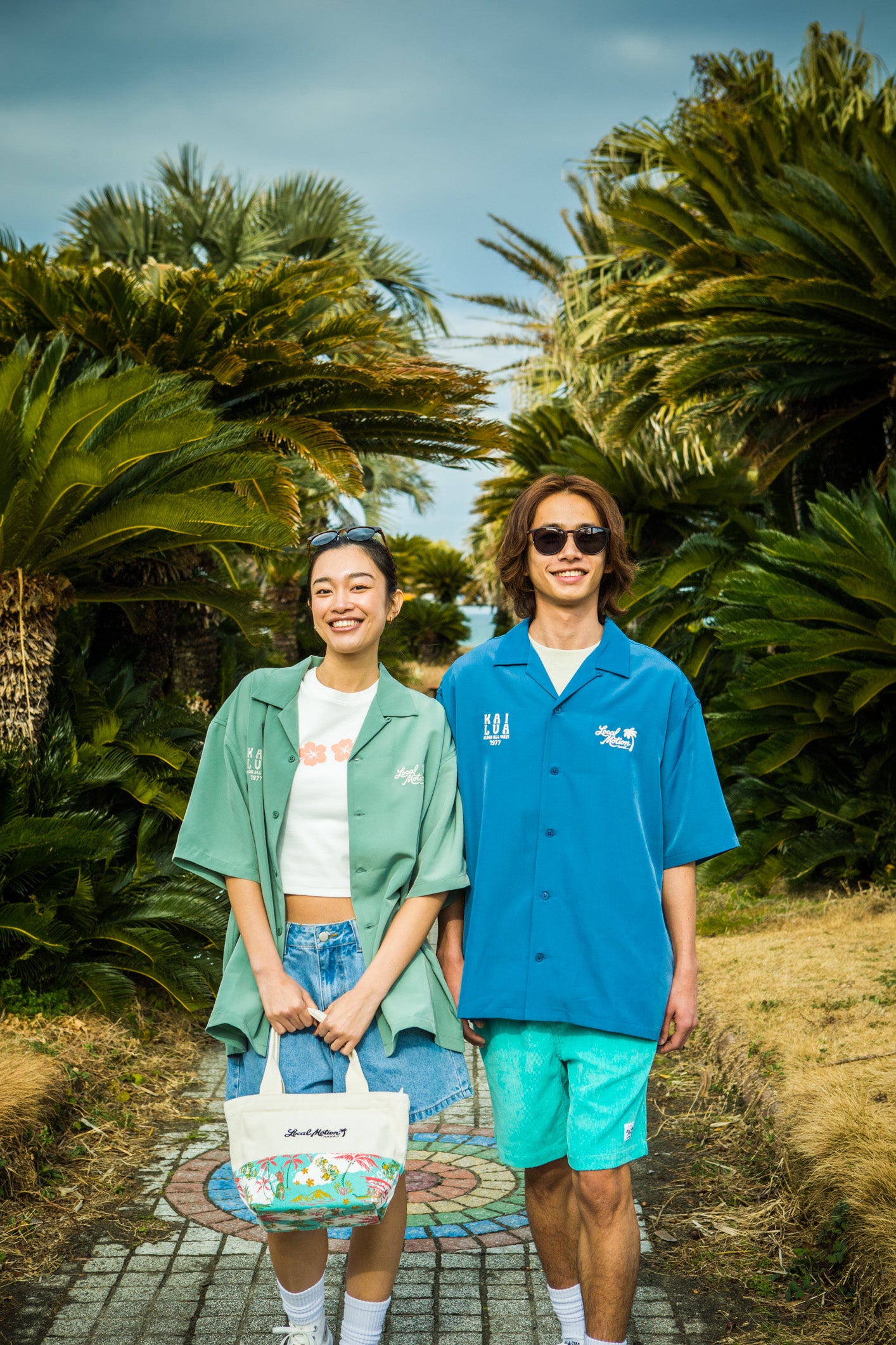 アロハプリントトート